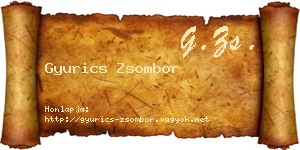Gyurics Zsombor névjegykártya
